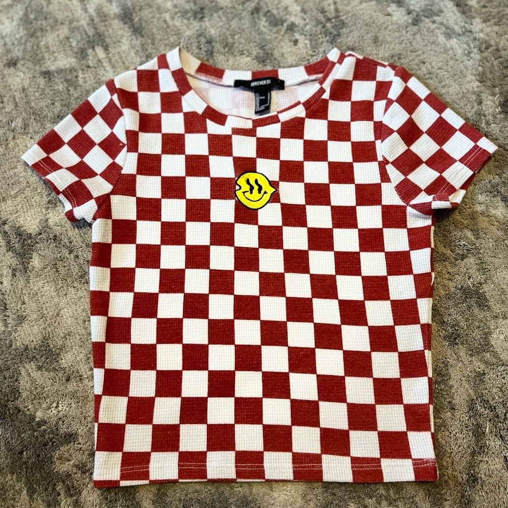 Trendy Checkered Shirt - Orange & White